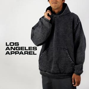 ロサンゼルス アパレル フーディー パーカー LOS ANGELES APPAREL 14OZ.HEAVY FLEECE HOODED PO SWEAT MINERAL WASH HF09MW ロスアパ 肉厚スウェット フード｜nest001