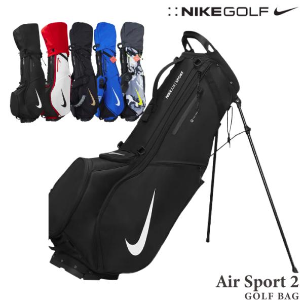 ナイキ ゴルフバッグ NIKE GOLF AIR SPORT 2 GOLF BAG Black Wh...