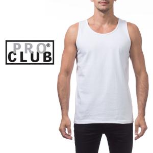 プロクラブ ノースリーブ 袖なし PROCLUB HEAVY WEIGHT COTTON TANK TOP OUTERWEAR #111 Snow White ヘビーウェイト コットン 厚手 メンズ 男性｜nest001