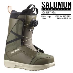 スノーボード ブーツ サロモン スカーレット ボア 2023 SALOMON SCARLET BOA Army Green-X Rainy Day Black L4L707900 22-23 女性 レディース