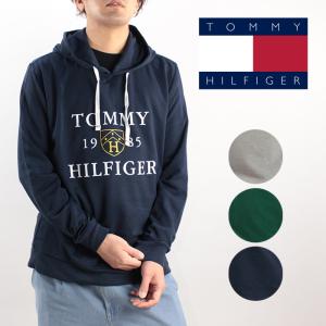 トミーヒルフィガー パーカー フーディー TOMMY HILFIGER GRAFPHIC PRINT HOODIE 09T4200 Dark Navy Grey Heather Hunter グラフィック｜nest001