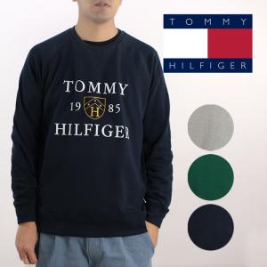 トミーヒルフィガー ロンT クルーネック TOMMY HILFIGER GRAFPHIC PRINT CREW 09T4201 Dark Navy Grey Heather Hunter グラフィック｜nest001