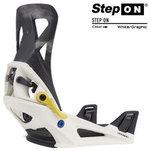 [日本正規品]スノーボード ビンディング バートン ステップオン リフレックス 2024 BURTON MEN'S STEP ON Re:Flex White/Graphic バインディング スノボー 23-24｜nest001