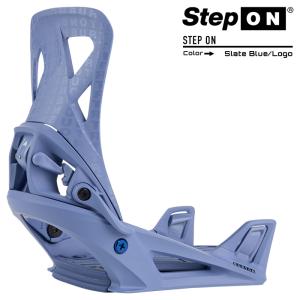 [日本正規品]スノーボード ビンディング バートン ステップオン リフレックス 2024 BURTON MEN'S STEP ON Re:Flex Slate Blue/Logo バインディング 23-24 メンズ｜nest001