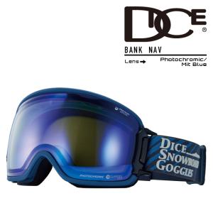 [日本正規品]スノーボード ダイス ゴーグル バンク 2024 DICE BANK BK35191 NAV Photochromic/Mit Blue 調光 スキー 23-24｜nest001