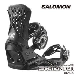 [日本正規品]スノーボード ビンディング サロモン ハイランダー 2024 SALOMON HIGHLANDER Black ブラック 黒 バインディング スノボー 23-24 男性 メンズ｜Ne.S.T