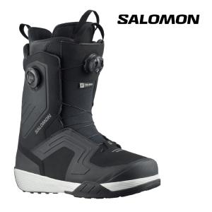 [日本正規品]スノーボード ブーツ サロモン ダイアログ デュアル ボア ワイド 2024 SALOMON DIALOGUE DUAL BOA WIDE Black Black White 23-24 男性 メンズ