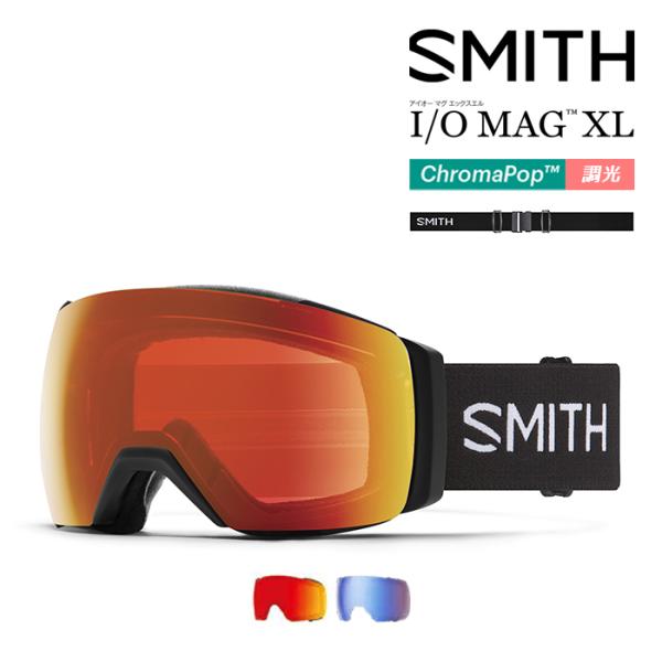 [日本正規品]スノーボード ゴーグル スミス 2024 SMITH I/O MAG XL Black...