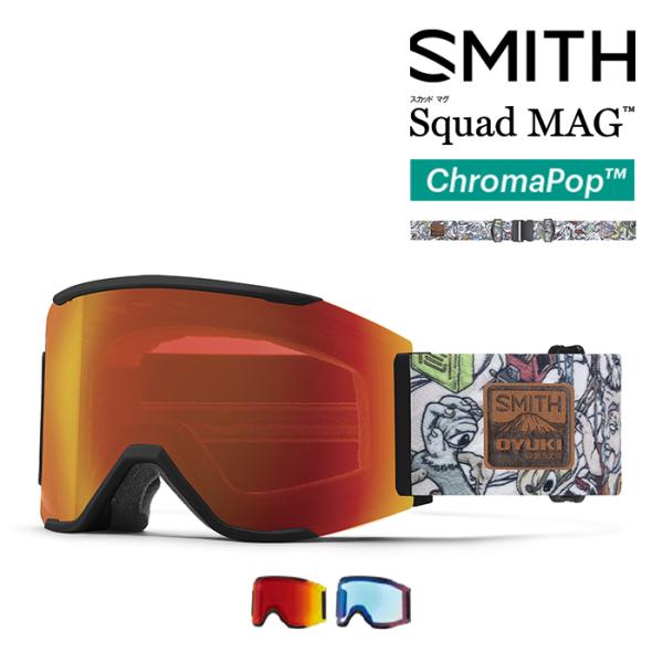 [日本正規品]スノーボード ゴーグル スミス 2024 SMITH SQUAD MAG Oyuki ...