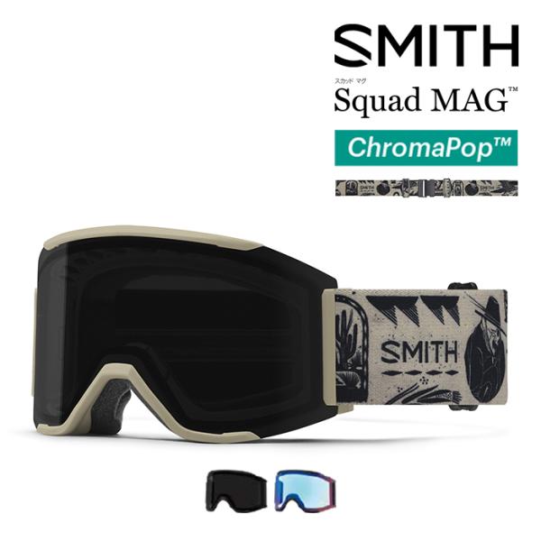 [日本正規品]スノーボード ゴーグル スミス 2024 SMITH SQUAD MAG Artist...