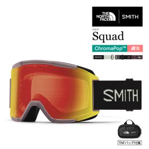 [日本正規品]スノーボード ゴーグル スミス 2024 SMITH SQUAD Smith x Tnf - Erik Leon / CP Photochromic Red Mirror アジアンフィット ノースフェイス｜nest001