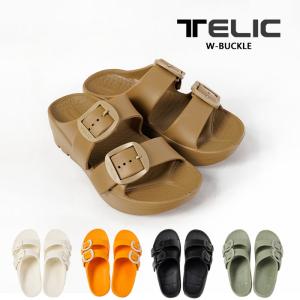 テリック サンダル TELIC W-BUCKLE SANDAL Black Camel Ivory Mango Pistachio Green ダブルバックル リカバリー サンダル｜nest001