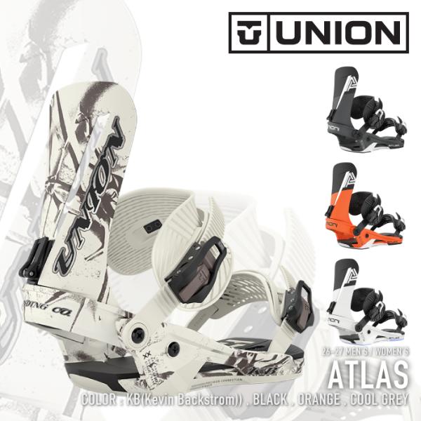 [日本正規品] スノーボード ビンディング ユニオン UNION ATLAS Black / Ora...