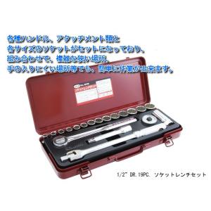 1/2”DR.19PC. ソケットレンチセット/スエカゲツール SEK[4019]｜net-buhinkan
