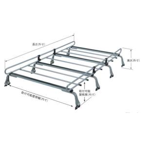 ◆ROCKYルーフキャリアZMシリーズ タウンエース　ライトエース　ノア 40・50系 バンハイルーフ） ZM-301M｜net-buhinkan