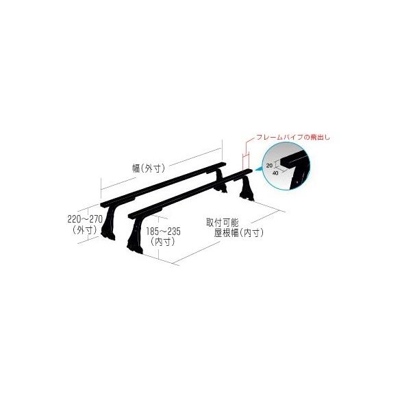 ◆ROCKYルーフキャリアSGRシリーズ ハイゼットカーゴ S321W/S331W デッキバン SG...