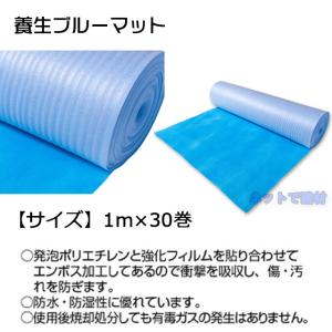 養生ブルーマット 1本 幅1m×30m 個人宛...の詳細画像1