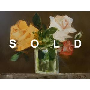 島村達彦 「碧い瓶」 静物画 油彩 F10号 真作保証 独特な白