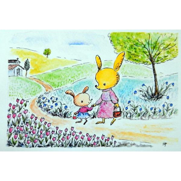 とよだ くみ 「ポストカードセットＢ」　やさしく透明感のある彩色　今なら1枚増量サービス中！