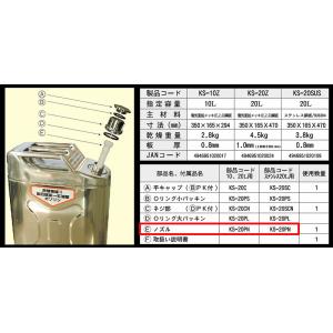 小林物産　KS-20PN　ノズル　ガソリン携行缶用補修部品（KS-10Z/KS-20Z/KS-20SUS用）