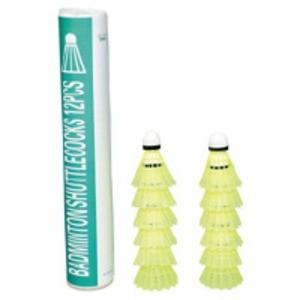 （まとめ）バドミントン・シャトルコックプラ羽根 黄【×2セット】 まとめ）バドミントン・シャトルコックプラ羽根 黄〔×2セット