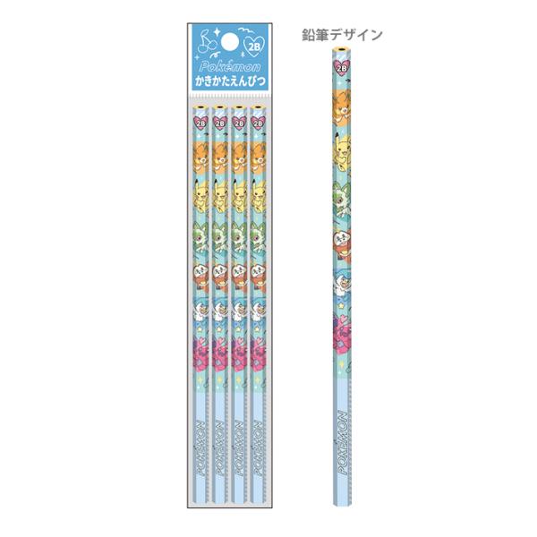 ポケモン　かきかた鉛筆　2B　六角軸　4本組　4901772419174　新入学文具　[M便 1/1...