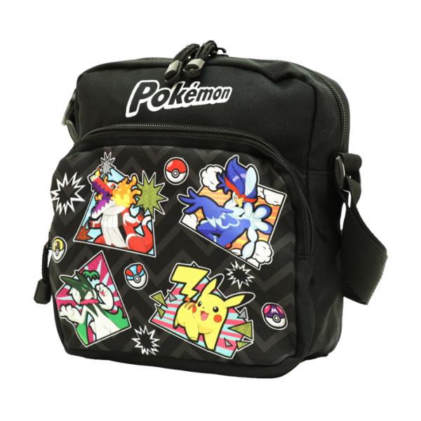 ポケモン　ショルダーバッグ　コミックアート柄　黒　APKD-3200　[M便 1/1]