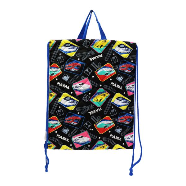 プラレール　キルトナップサック　ブラック　QPL6-2180　[M便 1/1]