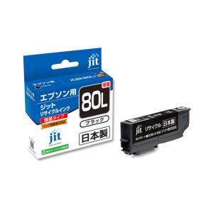 ジットリサイクルインク　エプソン　ICBK80L対応　ブラック　増量タイプ　JIT-E80BL　[M便 1/6]｜net-shibuya