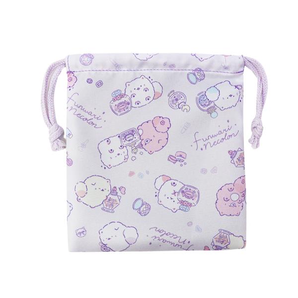 総柄巾着　S　ふんわりねころん柄　FW43464　[M便 1/5]