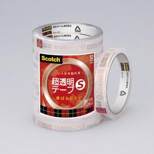 スコッチ［Ｒ］　超透明テープＳ（大巻）　巻芯径76ｍｍ　10巻　BK-12N｜net-shibuya