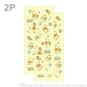 ディズニー　くまのプーさん　ガーゼ＆パイルプリント　フェイスタオル　2枚組　ナイス柄　FK442300　[M便