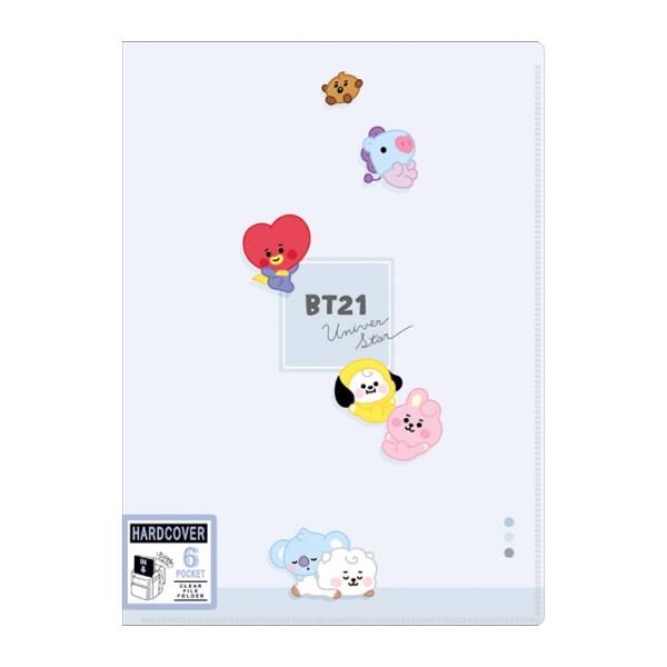 BT21　6ポケットクリアファイル　A4　コロコロ柄　105555　[M便 1/1]