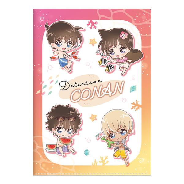 名探偵コナン　シングルクリアファイル　A4　レッドマリン柄　106017　[M便 1/8]