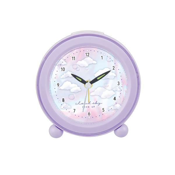 ラウンドライトクロック　クラウドスカイ柄　110434　[M便 1/4]