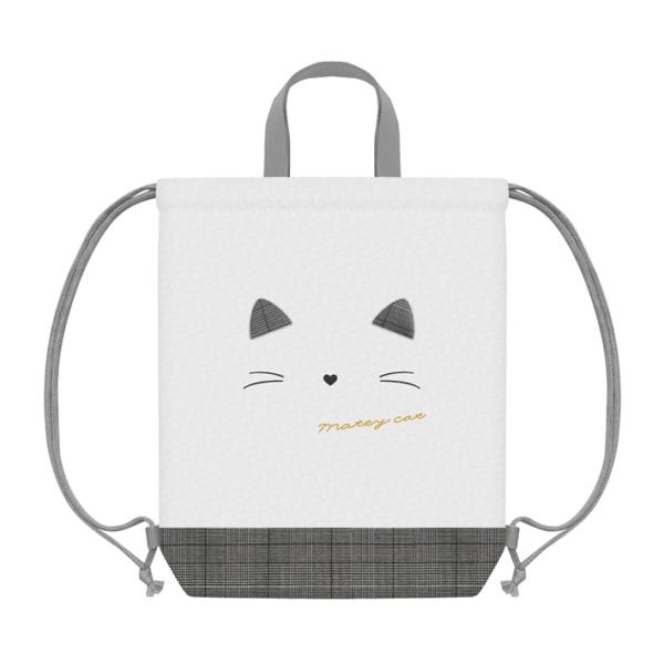 巾着　L　ナップサック　体操服バッグ　メイティキャット柄　117607　新入学文具　[M便 1/3]