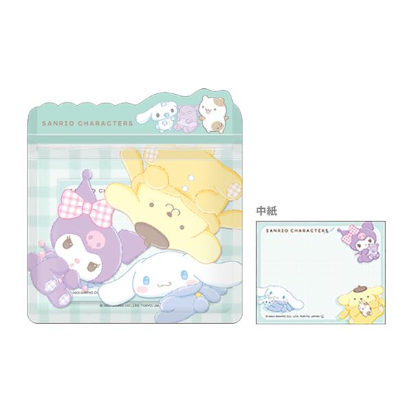 サンリオキャラクターズ　ジッパーケース入りメモ　もこっとシリーズ　MIXミント柄　118693　[M...