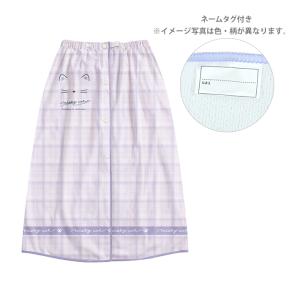 ラップタオル　80cm丈　ミスティキャット柄　121541｜net-shibuya