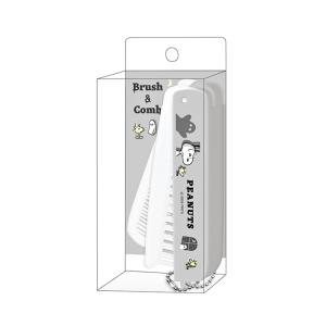 CRUX（クラックス） スヌーピー 折りたたみブラシ&コーム レモン柄