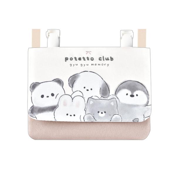 ショルダー付き　ワイドポシェットポケット　ぽてっとクラブ柄　125321　[M便 1/2]