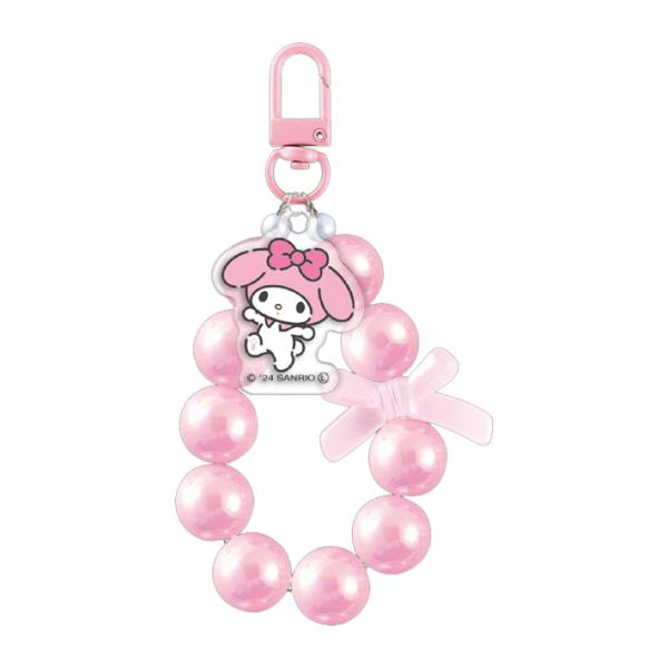 マイメロディ　オーロラビーズ　アクリルチャーム付きキーホルダー　125480　[M便 1/8]