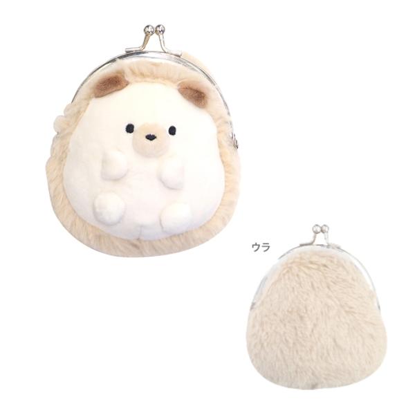 ぬいぐるみがま口コインケース　ハリネズミ柄　126488　[M便 1/4]