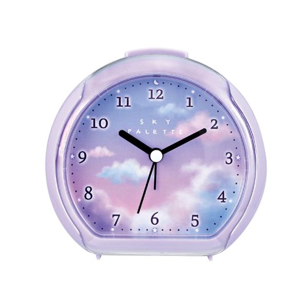 ラウンドライトクロック　スカイパレット柄　127054　[M便 1/1]