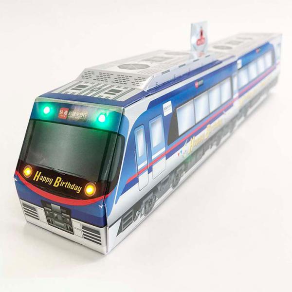 バースデーカード　ライト＆メロディーカード　立体　電車柄　174173　[M便 1/4]