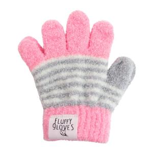 [超特売]　子ども用手袋　FLuffY gLOVES　＜5本指タイプ＞　トドラーサイズ　サーモン　45823 [M便 1/1]｜net-shibuya