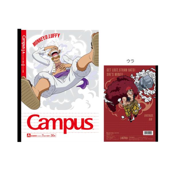 ワンピース　キャンパスノート　B5　A罫　ドット入り罫線　30枚　4901772212058　[M便...