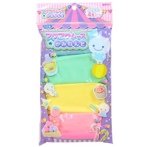 クツワ　フワフワムースのかみねんど　パステル4色セット　pt990 [M便 1/2]