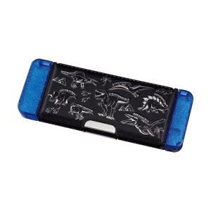 クツワ 筆箱 両面 コンパクト ドッキングZ ダイナソーブラック柄 CF401BK 新入学文具