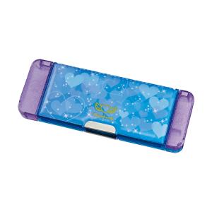 クツワ 筆箱 両面 コンパクト ドッキングZ ハートライトブルー柄 CF401LB 新入学文具