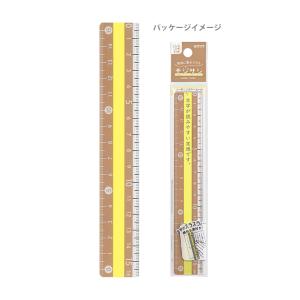 クツワ　モジサシ定規　16cm　ブラウン　KB033BR　[M便 1/10]